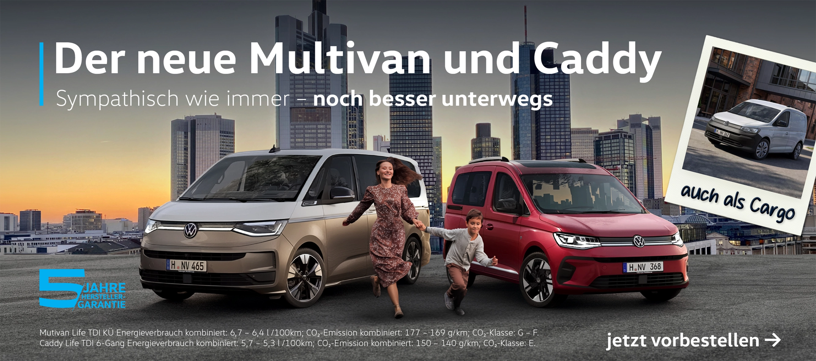 Der neue Caddy und Multivan